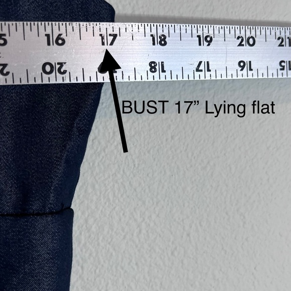 Studio 7 Sleeveless Denim Dress Sz 8 - Picture 7 of 10